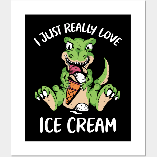 I Just Really Love Ice Cream Wall Art by OnepixArt